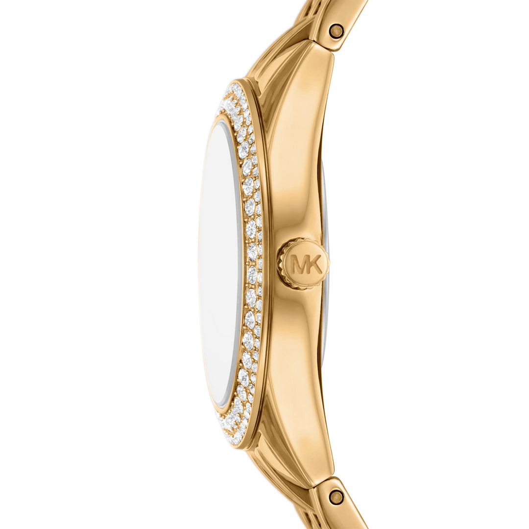 Michael Kors Women's Harlowe Three-Hand Gold-Tone Stainless Steel Watch