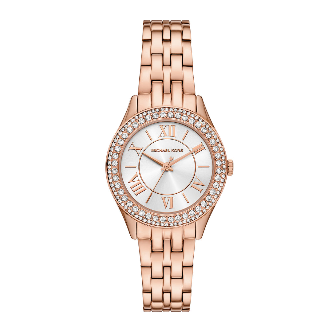 Michael Kors Women's Harlowe Three-Hand Rose Gold-Tone Stainless Steel Watch