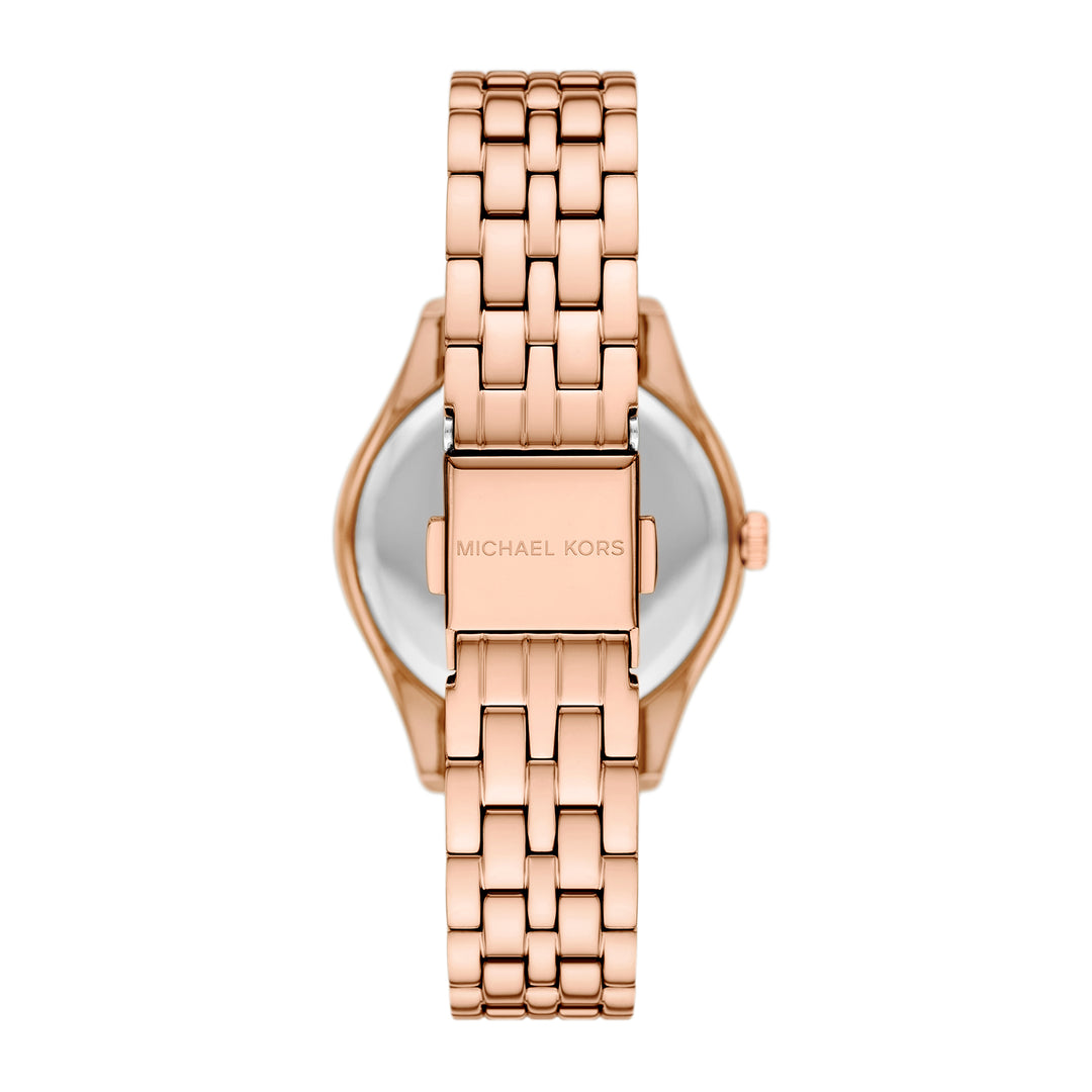 Michael Kors Women's Harlowe Three-Hand Rose Gold-Tone Stainless Steel Watch