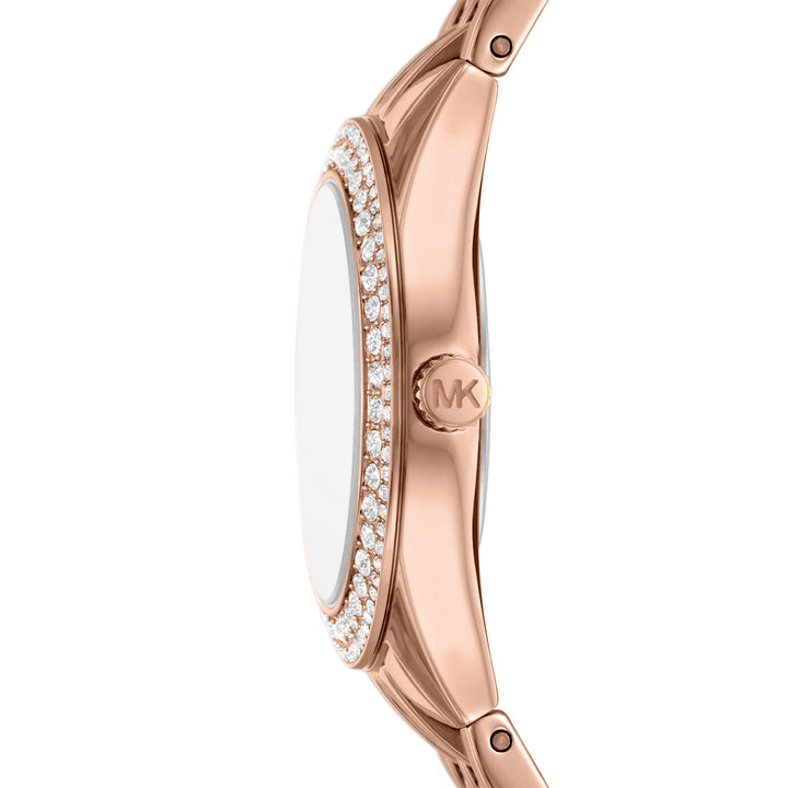 Michael Kors Women's Harlowe Three-Hand Rose Gold-Tone Stainless Steel Watch