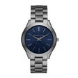 Michael Kors Slim Runway Gunmetal-Tone Stainless Steel Watch
