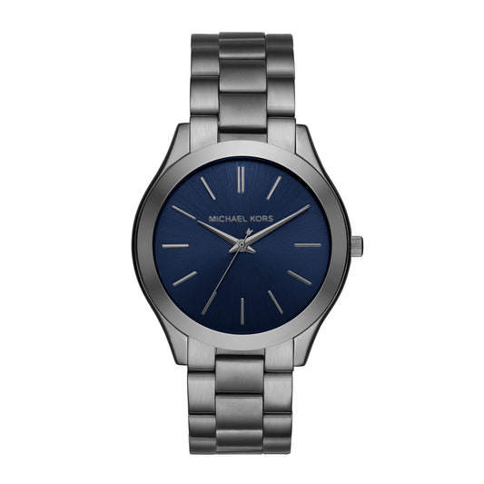 Michael Kors Slim Runway Gunmetal-Tone Stainless Steel Watch