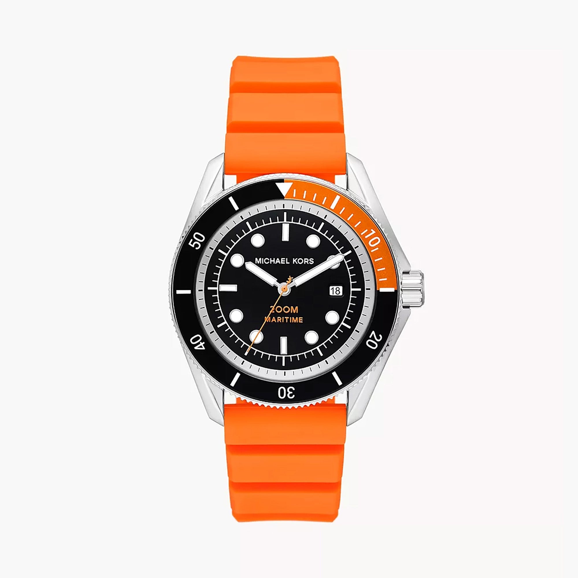 Michael Kors Maritime Men's Orange Silicone Watch – The Watch House