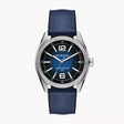 Michael Kors Accelerator 2.0 Three-Hand Date Blue Nylon and Silicone Watch