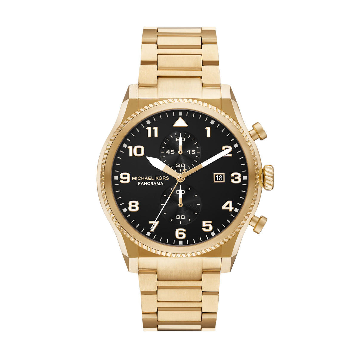 Michael Kors Panorama Chronograph Gold-Tone Stainless Steel Watch