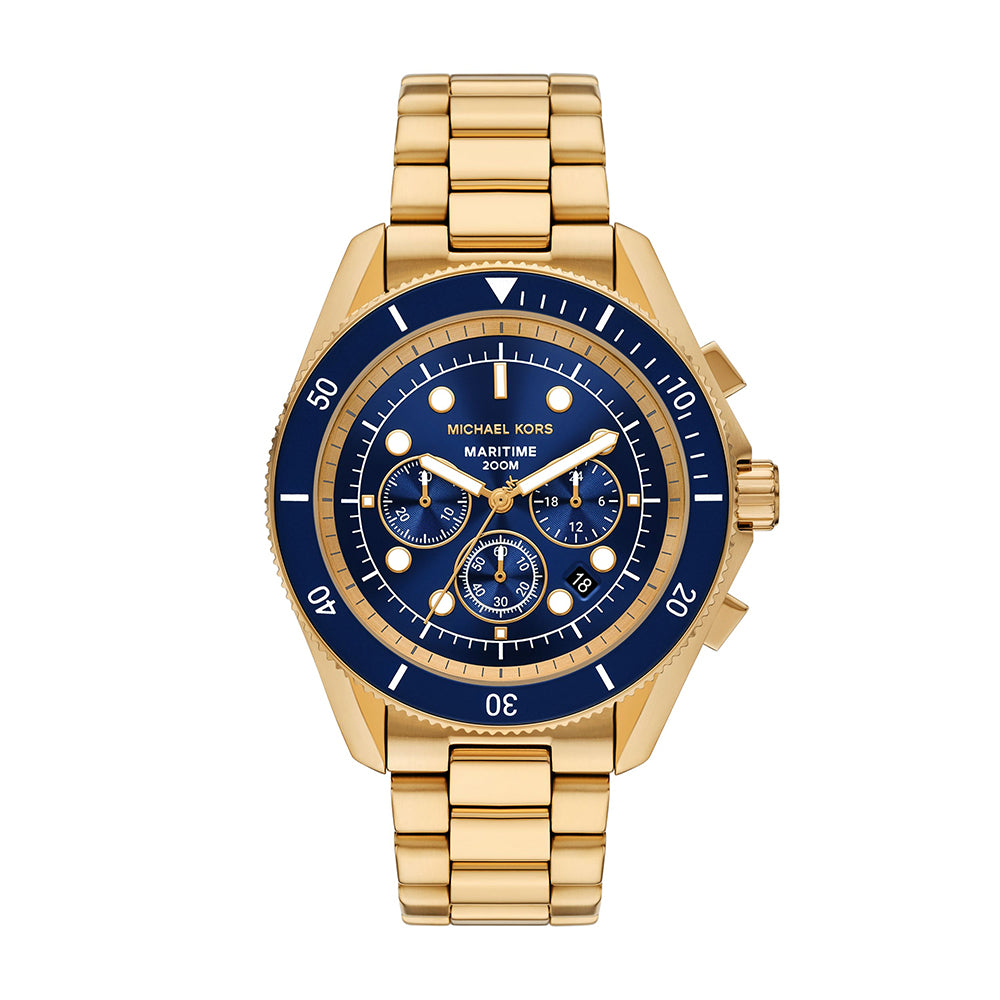 Michael Kors Maritime Chronograph Gold-Tone Stainless Steel Watch - MK9202