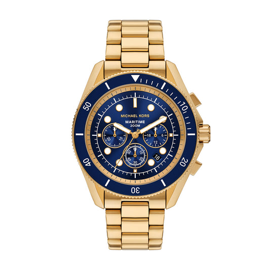 Michael Kors Maritime Chronograph Gold-Tone Stainless Steel Watch