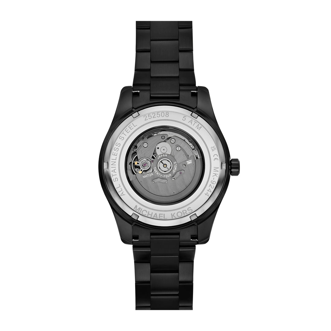 Michael Kors Men's Lexington Automatic Black Stainless Steel Watch