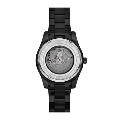 Michael Kors Men's Lexington Automatic Black Stainless Steel Watch