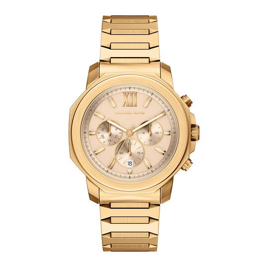Michael Kors Men's Prescott Chronograph Gold-Tone Stainless Steel Watch