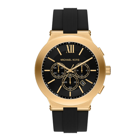 Michael Kors Men's Billie Chronograph Black Silicone Watch