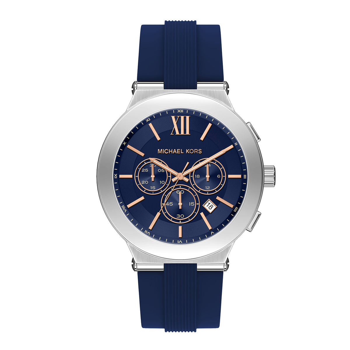 Michael Kors Men's Billie Chronograph Blue Silicone Watch - MK9254