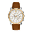 Michael Kors Men's Lexington Chronograph Brown Leather Watch
