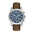 Michael Kors Men's Lexington Chronograph Brown Leather Watch