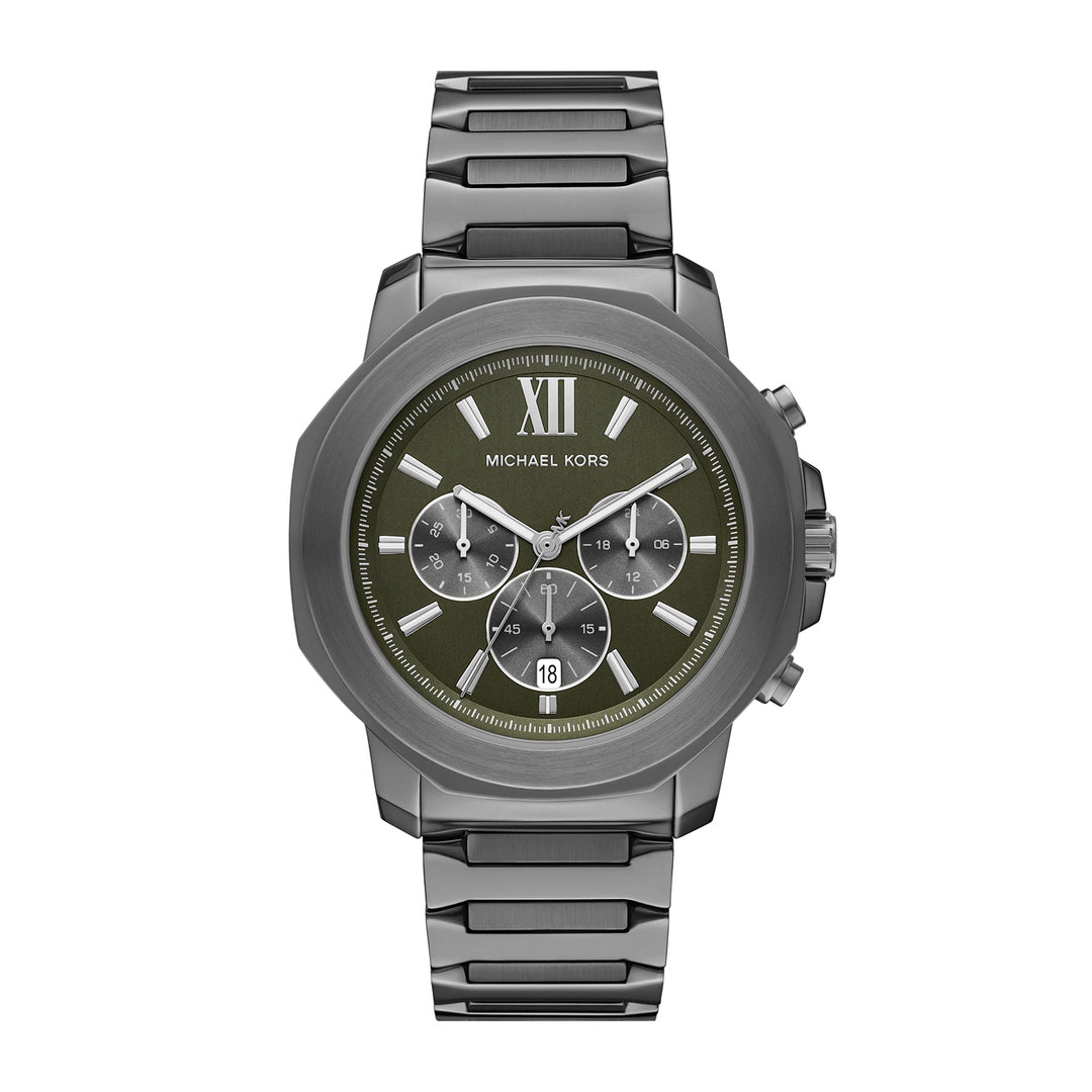 Michael Kors Men's Prescott Chronograph Gunmetal Stainless Steel Watch