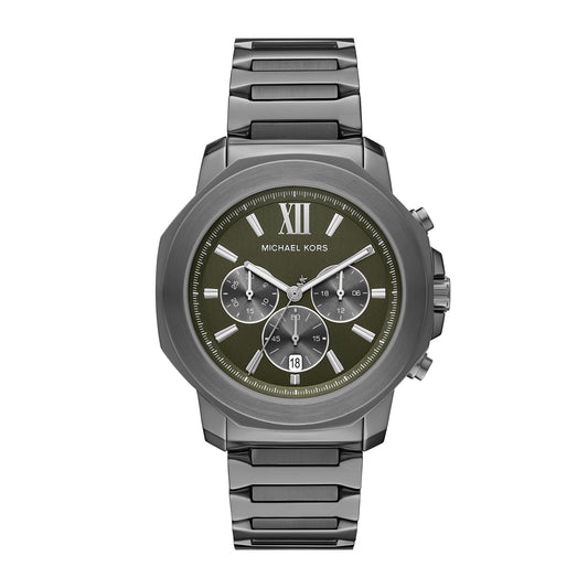Michael Kors Men's Prescott Chronograph Gunmetal Stainless Steel Watch