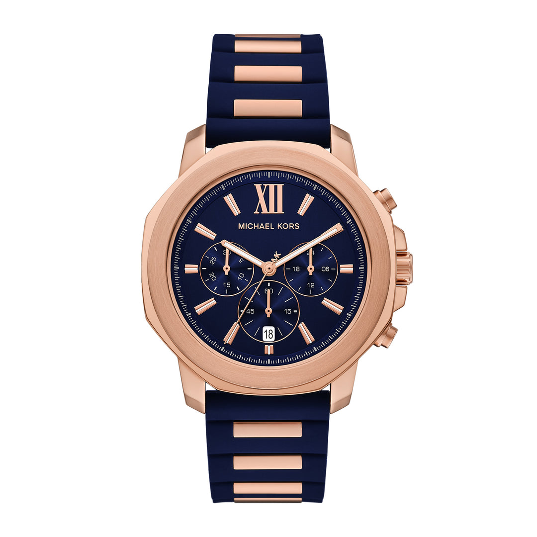 Michael Kors Men's Prescott Chronograph Blue Silicone Watch