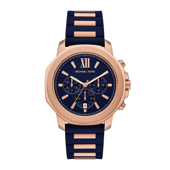 Michael Kors Men's Prescott Chronograph Blue Silicone Watch