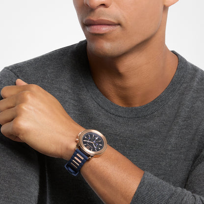 Michael Kors Men's Prescott Chronograph Blue Silicone Watch - MK9261