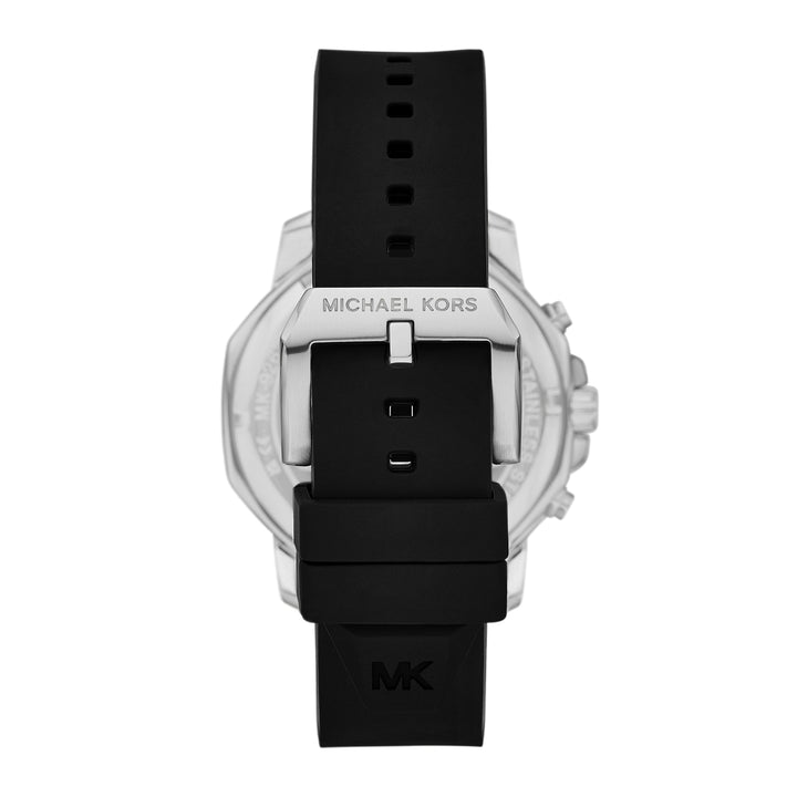 Michael Kors Men's Prescott Chronograph Black Silicone Watch