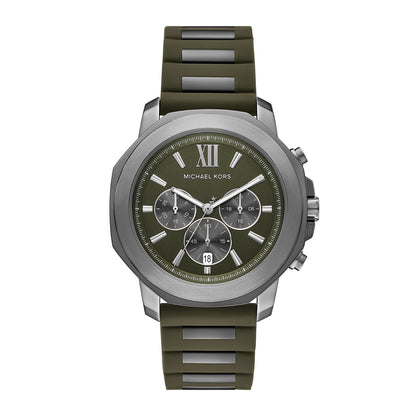 Michael Kors Men's Prescott Chronograph Green Silicone Watch - MK9263