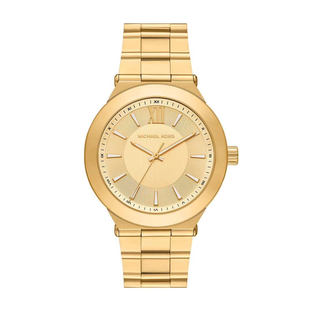 Michael Kors Men's Billie Three-Hand Gold-Tone Stainless Steel Watch