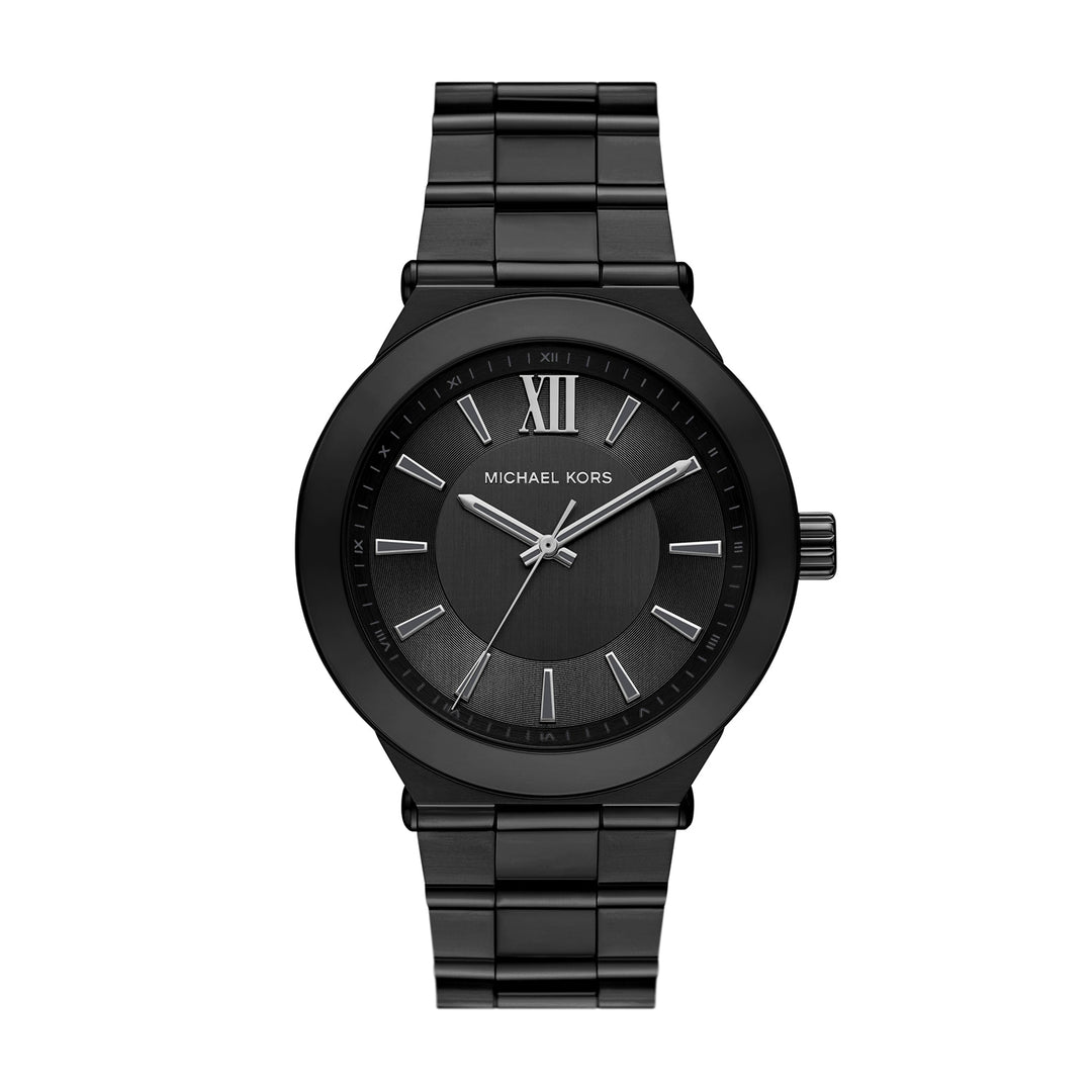 Michael Kors Men's Billie Three-Hand Black Stainless Steel Watch