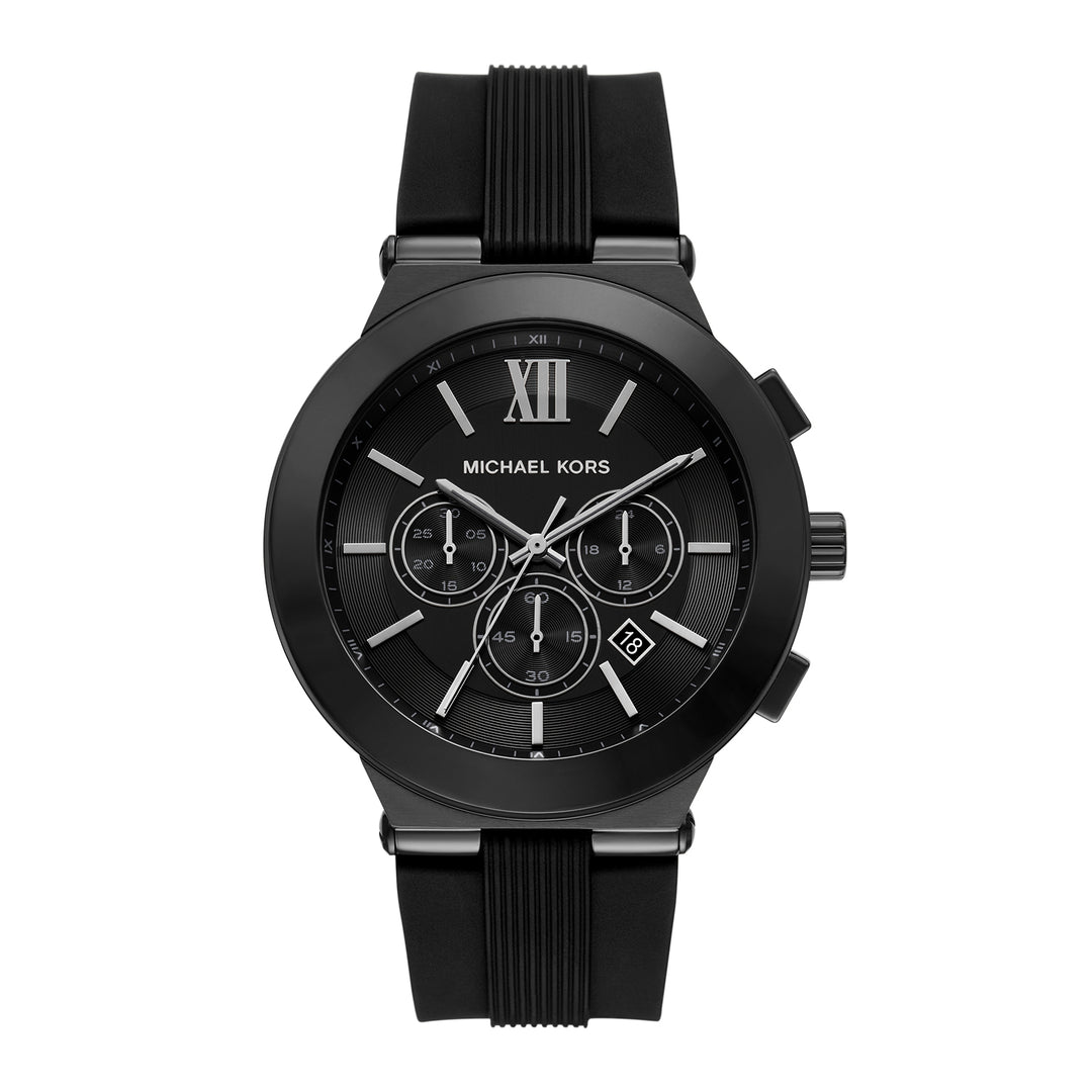 Michael Kors Men's Billie Chronograph Black Silicone Watch