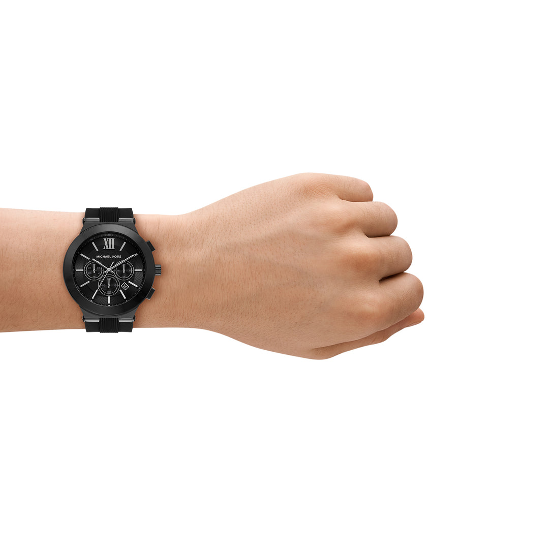 Michael Kors Men's Billie Chronograph Black Silicone Watch