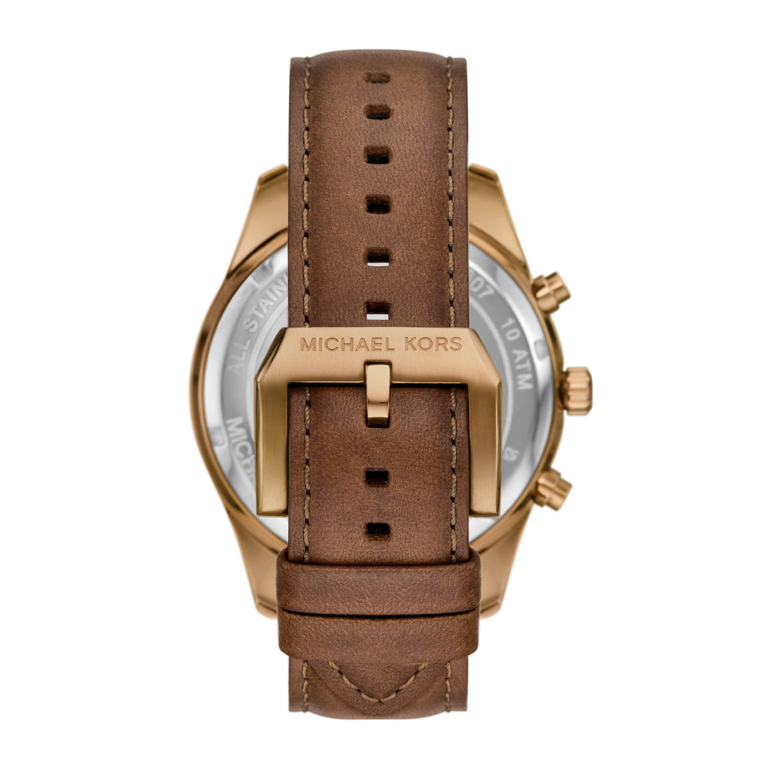 Michael Kors Men's Lexington Chronograph Brown Leather Watch