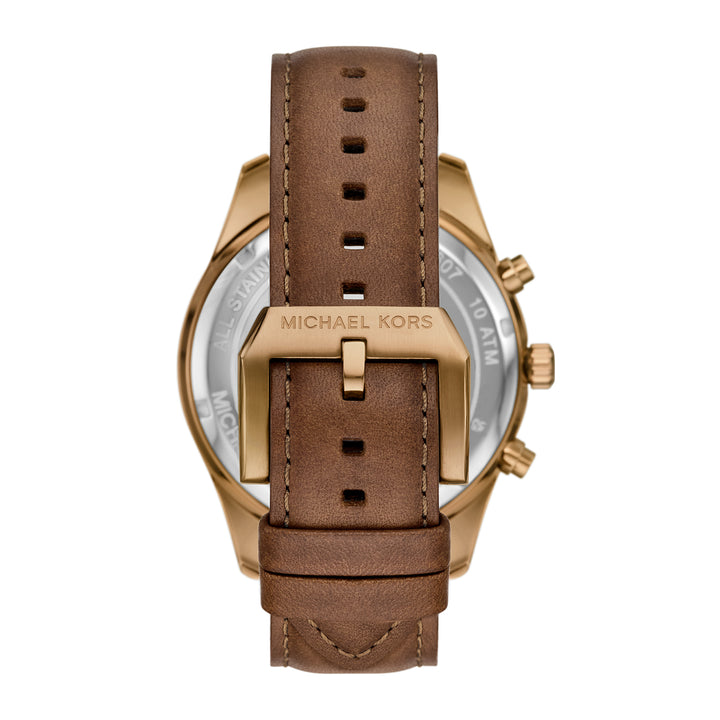 Michael Kors Men's Lexington Chronograph Brown Leather Watch