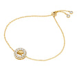 Michael Kors Women's 14k Gold-Plated Sterling Silver Pavé Logo Slider Bracelet