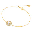 Michael Kors Women's 14k Gold Plated Sterling Silver MOP Heart Bracelet