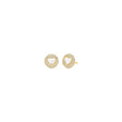 Michael Kors Women's 14k Gold Plated Sterling Silver MOP Heart Stud Earrings