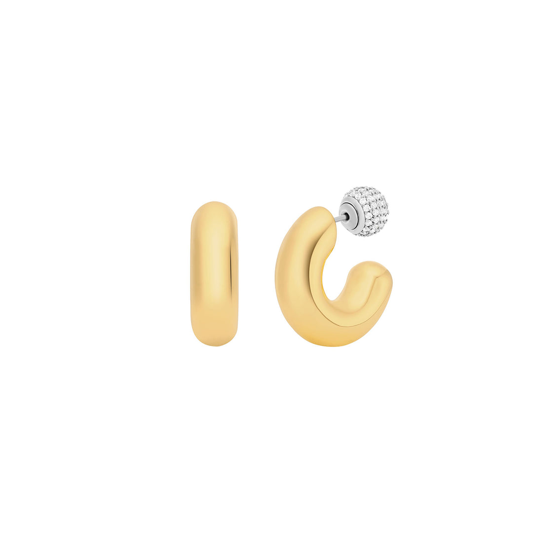 Michael Kors Women's Reversible Pavé Hoop Earrings