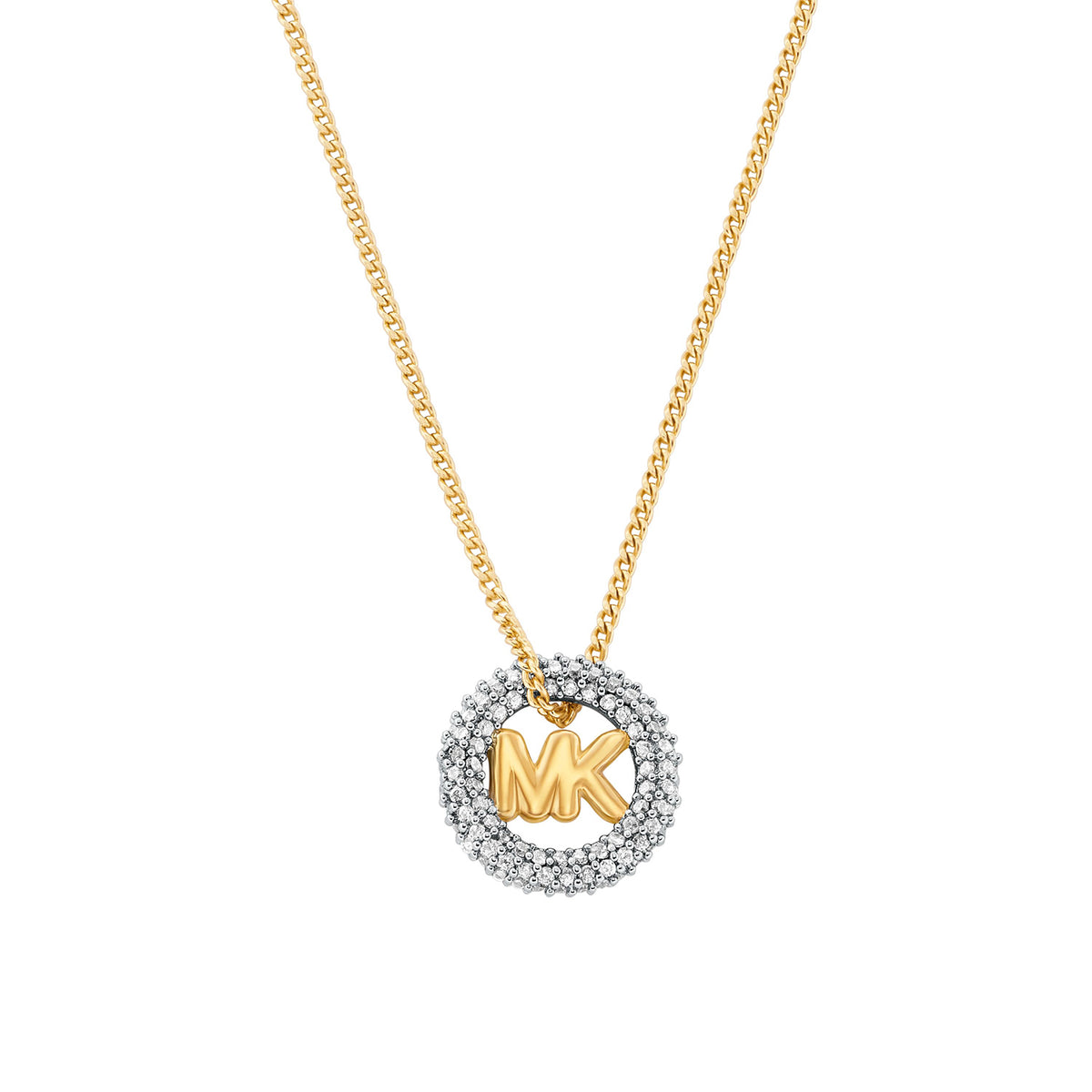Michael Kors Women's Pavé Logo Pendant Necklace
