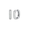 Michael Kors Women's Metallic Muse Silver-Tone Brass Hoop Earrings