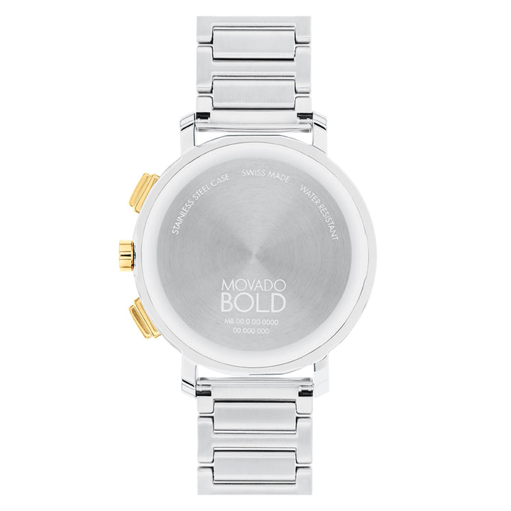 Movado Bold Ladies Silver Dial Watch Gold Tone Case Quartz