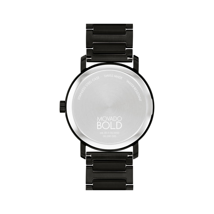 Movado Men's Black Dial Watch Black Tone Case Quartz