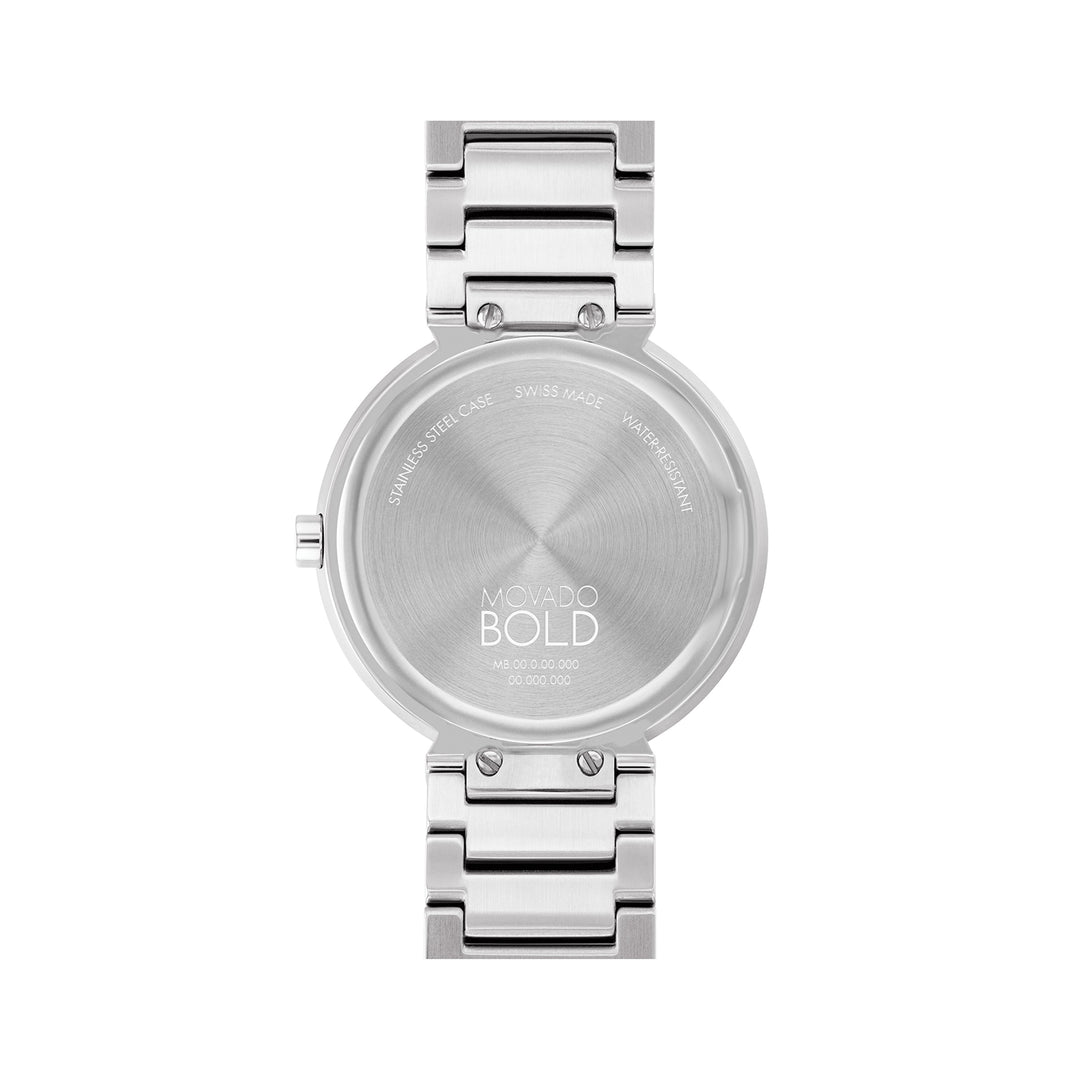 Movado Ladies Silver Dial Watch Silver Tone Case Quartz