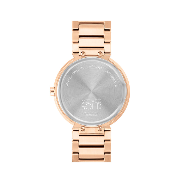 Movado Ladies Rose Gold Dial Watch Rose Gold Tone Case Quartz