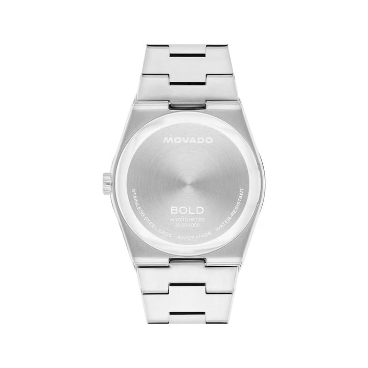 Movado Bold Ladies Watch Silver Tone Case Blue Dial Quartz