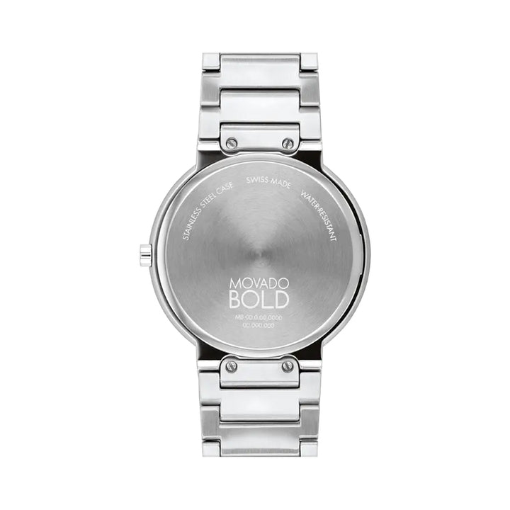 Movado Bold Men's Watch Silver Tone Case Blue Dial Quartz