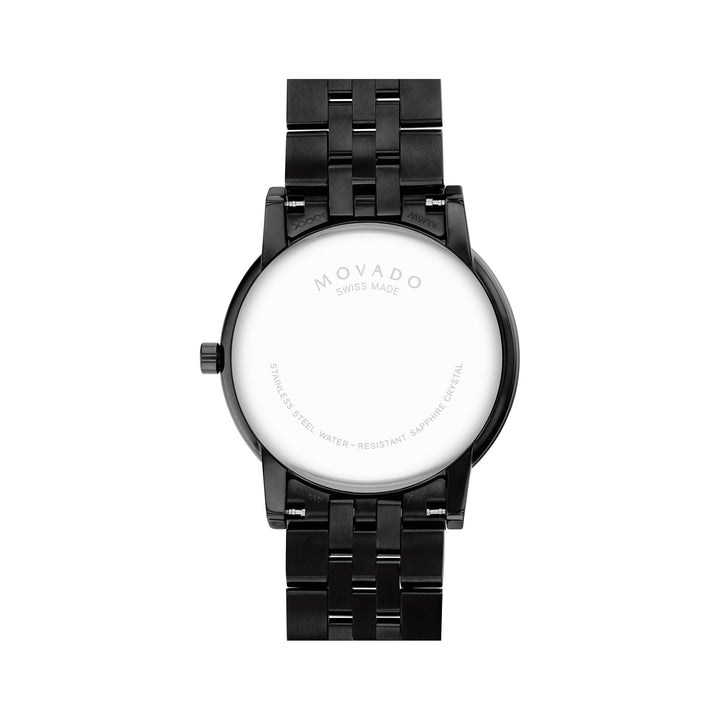 Movado Men's Black Dial Watch Black Tone Case Quartz