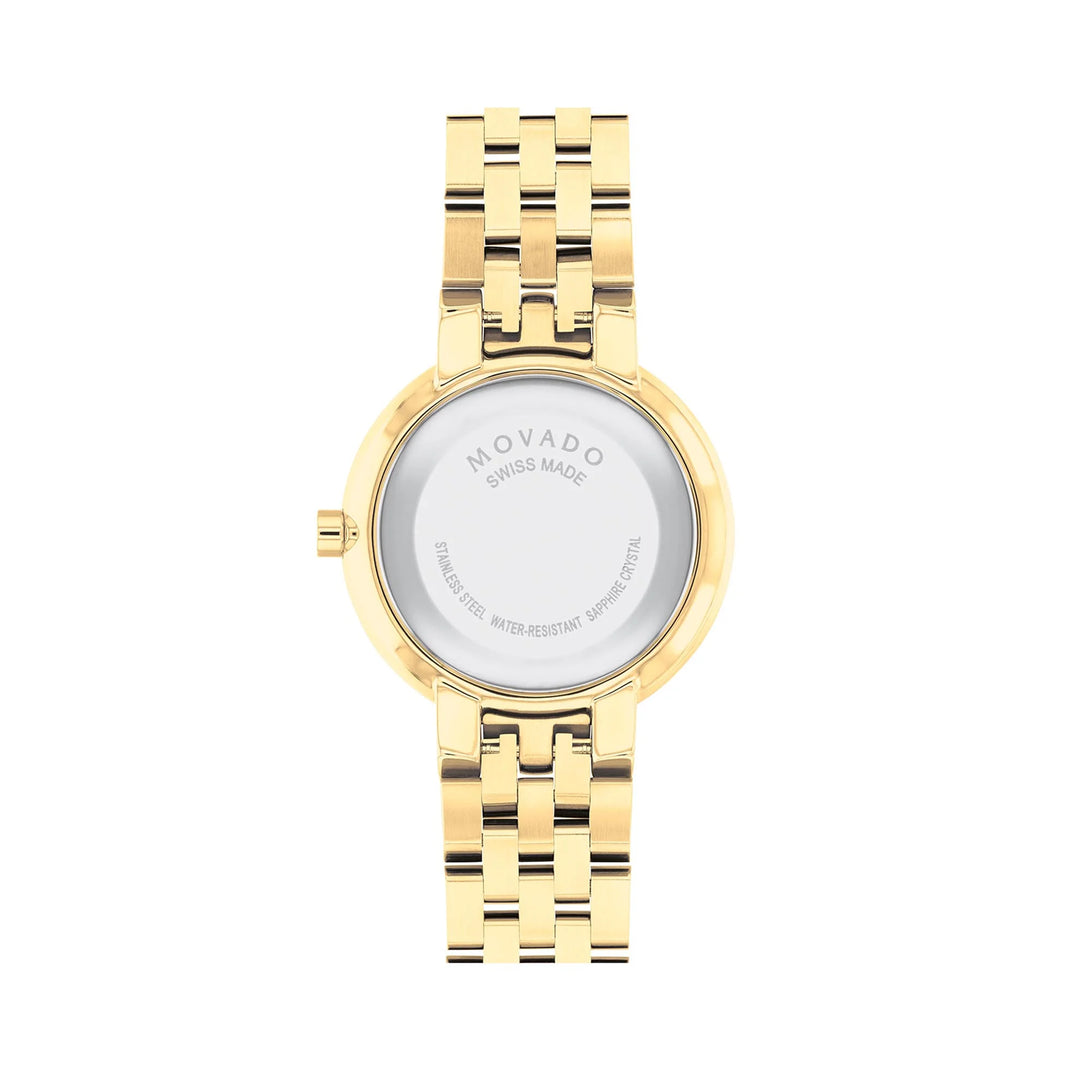 Movado Ladies Watch Gold Tone Case Green Dial Quartz