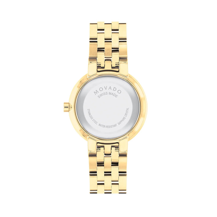 Movado Ladies Watch Gold Tone Case Green Dial Quartz