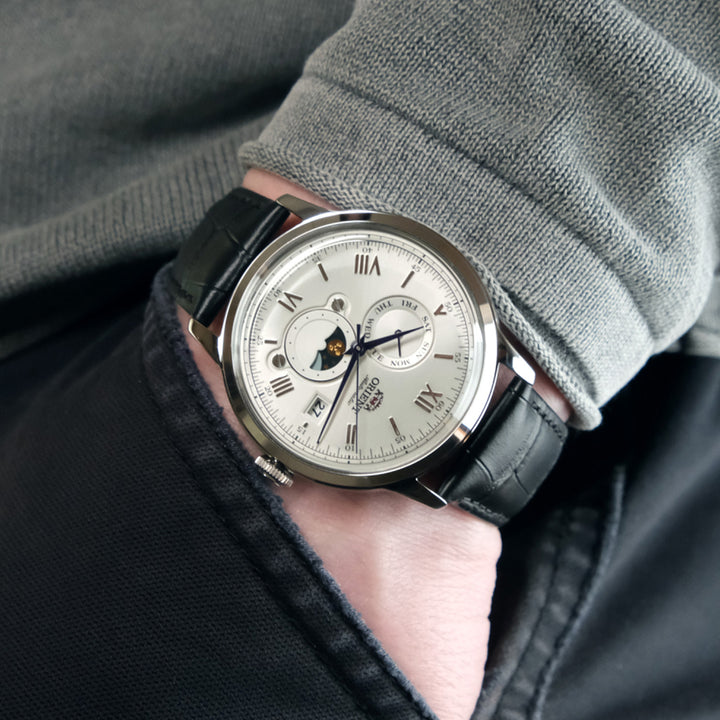 Orient Classic and Simple Style Semi-Skeleton Automatic Gents Watch