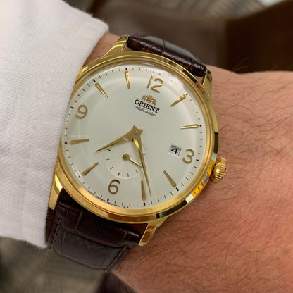 Orient Classic Bambino Small Second Automatic Gold-tone Gents Watch - OW-RAAP0004