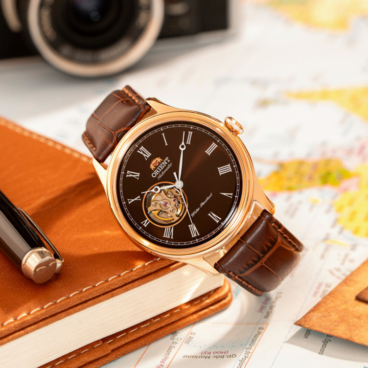 Orient Classic Open-heart Rose-gold Automatic Gents Watch