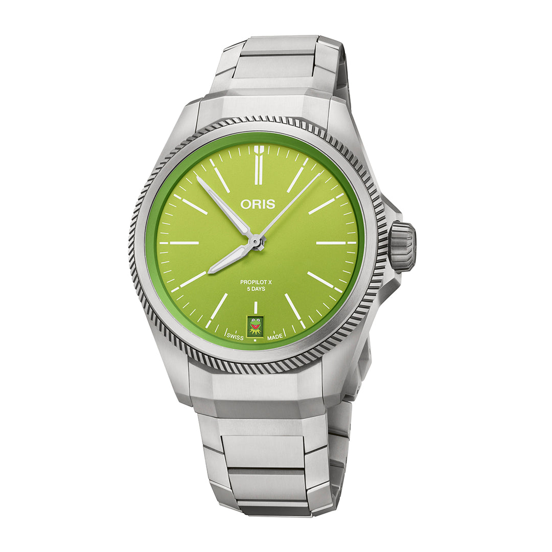 Oris Men's Titanium Case Green Dial Automatic Watch